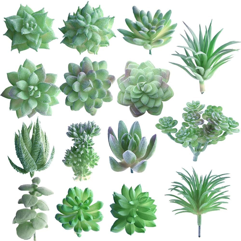 Succulent Arrangement Mini - 11/15/18Pcs Mini Artificial Succulents Unpotted Faux