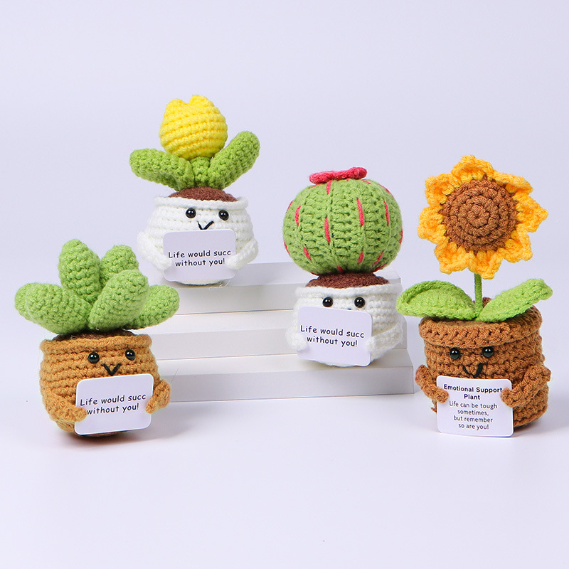 Mini Cute Crochet Flowers Fini - огляд і ціна Cactus Mix Pot