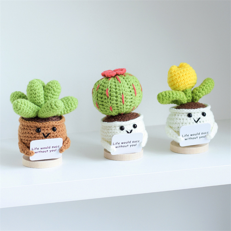 Mini Cute Crochet Flowers Fini - огляд і ціна Cactus Mix Pot