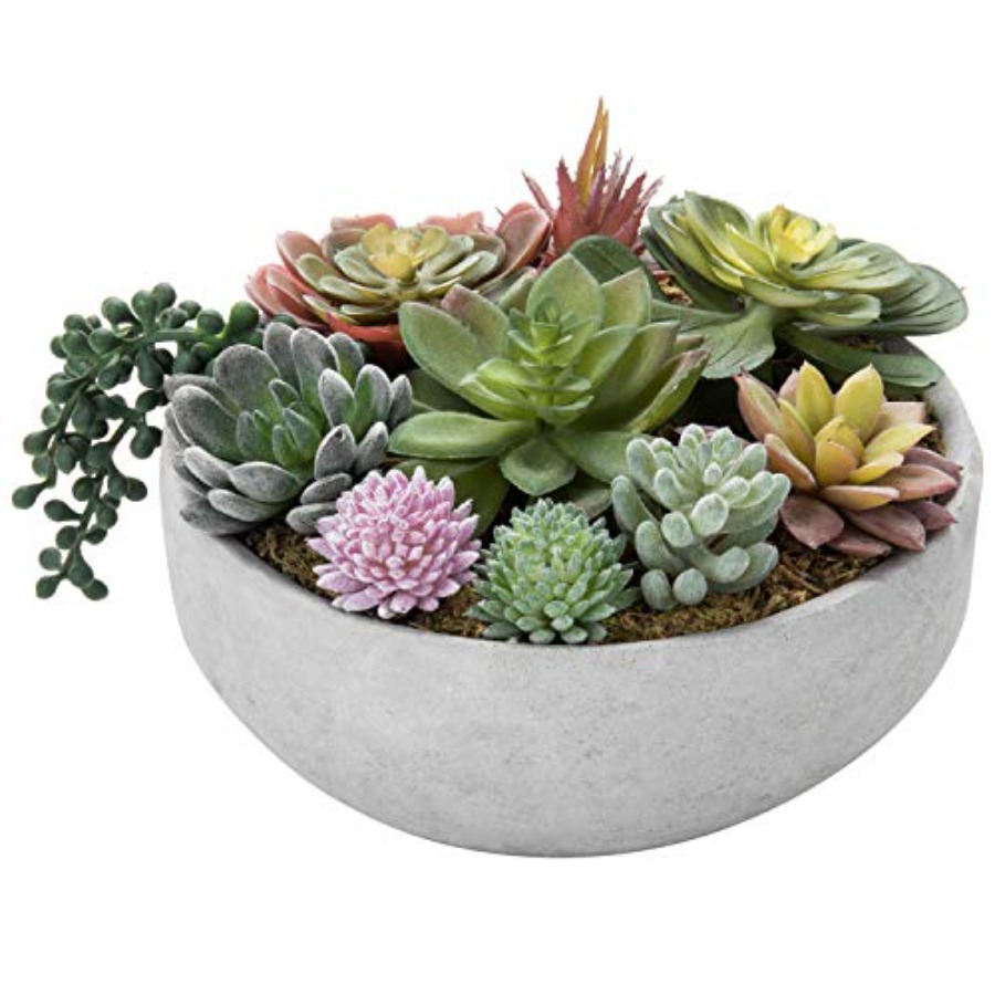 8 Inch Round Modern Artificial - огляд і ціна Succulent Arrangement Mini