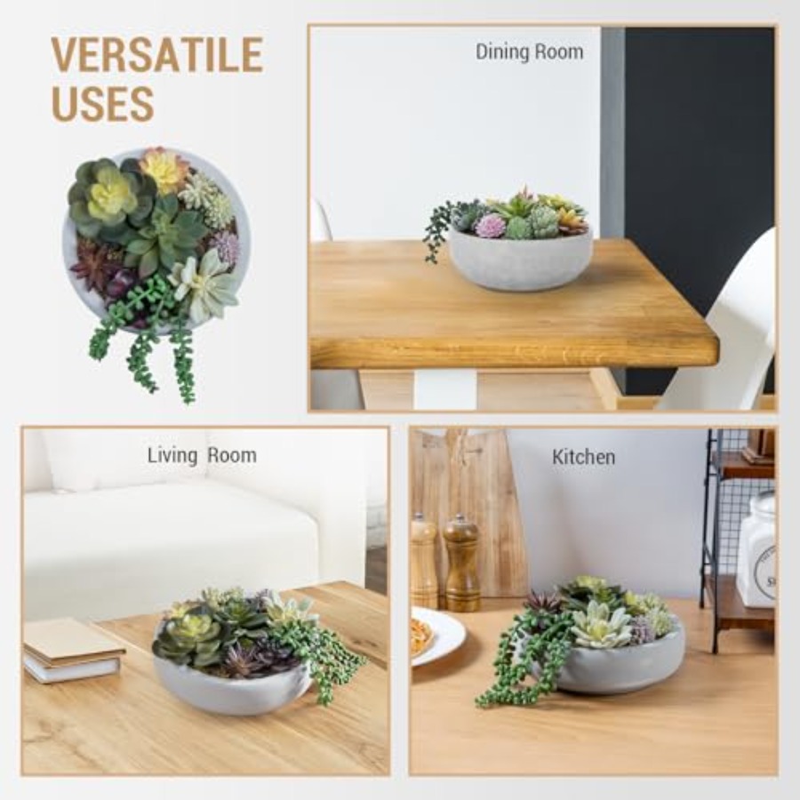 8 Inch Round Modern Artificial - огляд і ціна Succulent Arrangement Mini