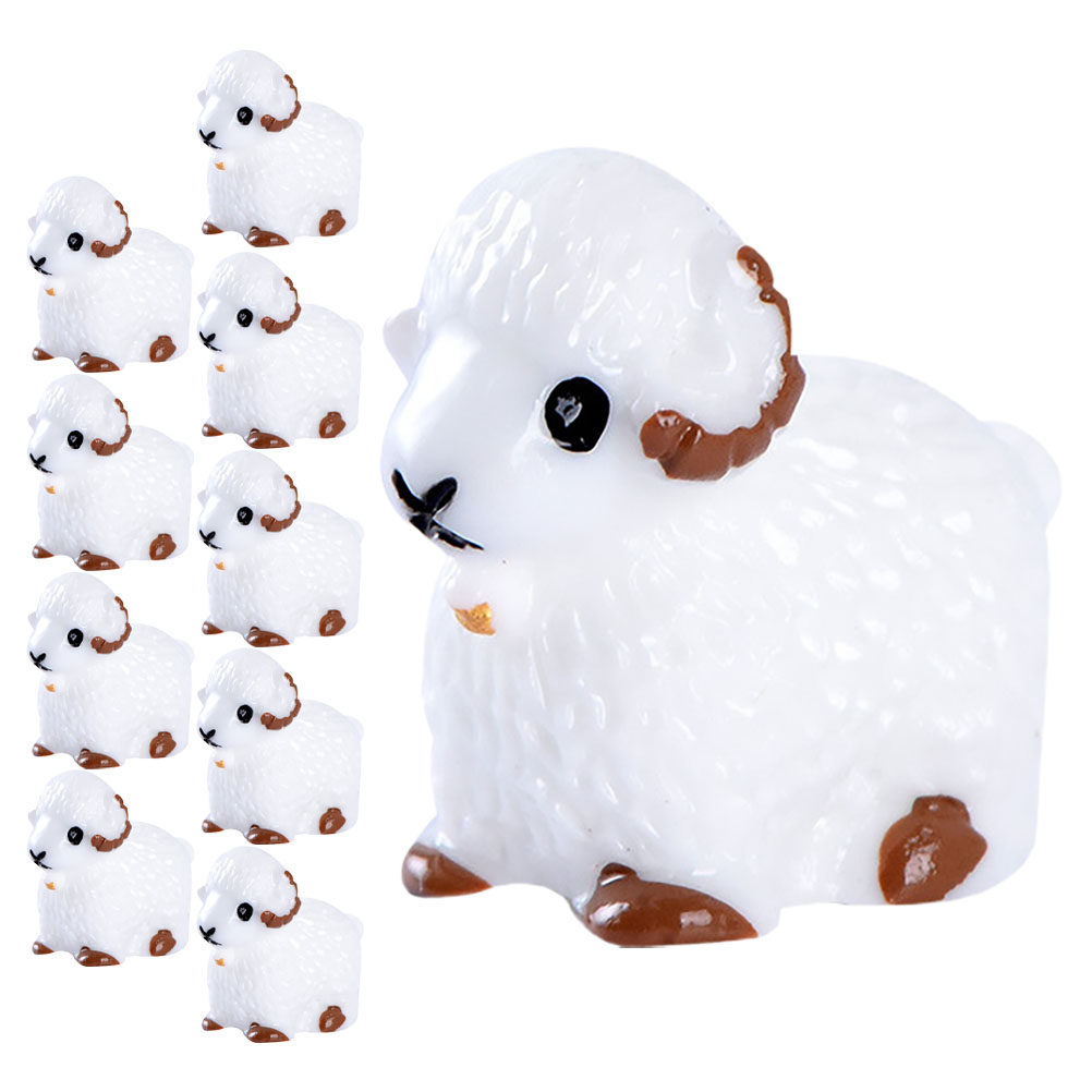 10Pcs Tiny Resin Sheep Statues - огляд і ціна Succulent Arrangement Mini