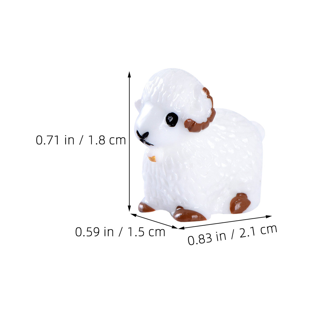 10Pcs Tiny Resin Sheep Statues - огляд і ціна Succulent Arrangement Mini