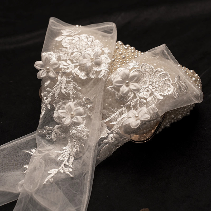 White Bridal Mesh Embroidered  - огляд і ціна String Of Pearls Plant